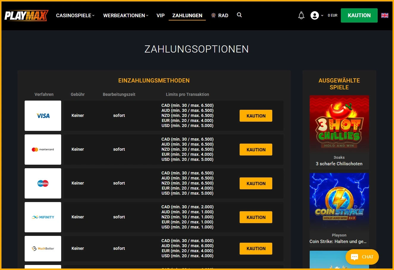 Ein- und Auszahlungen bei Playmax Casino einfach erklärt